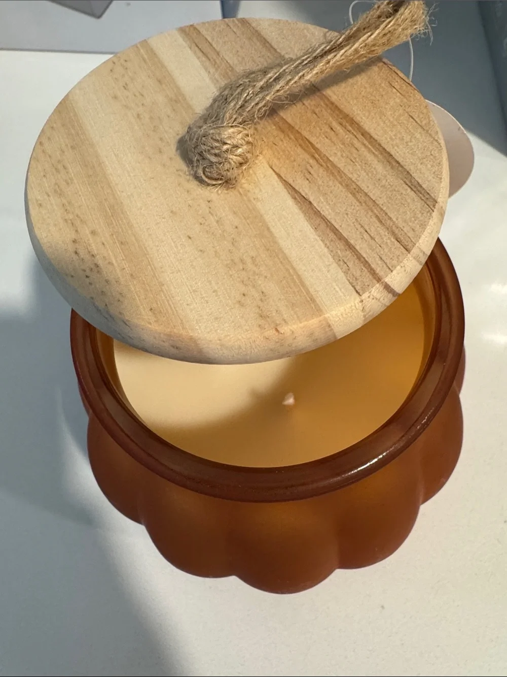 Pumpkin Buttered Rum 12 oz Frosted Glass Candle NEW 🏷️